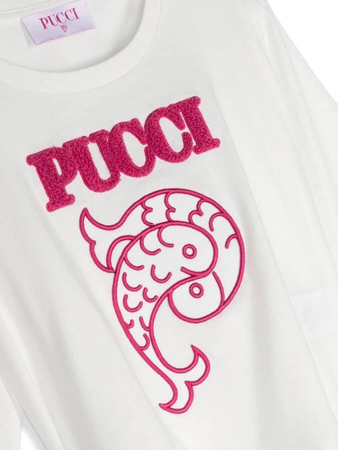 PUCCI Junior T-shirt met logo Wit