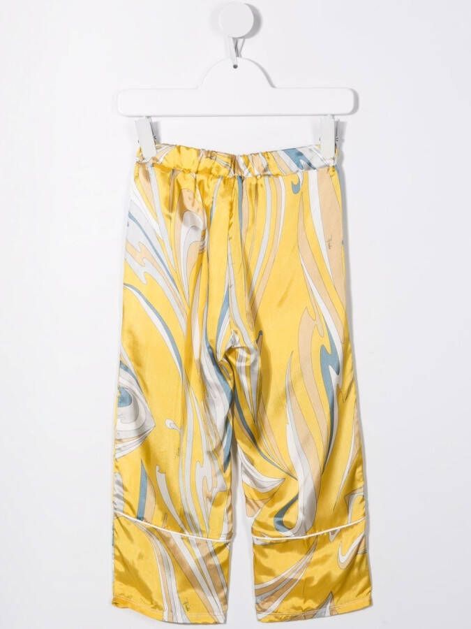 PUCCI Junior Broek met abstracte print Geel