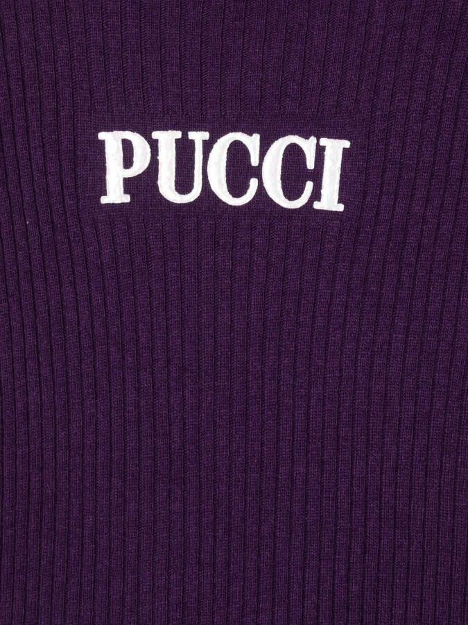 PUCCI Junior Coltrui met geborduurd logo Paars