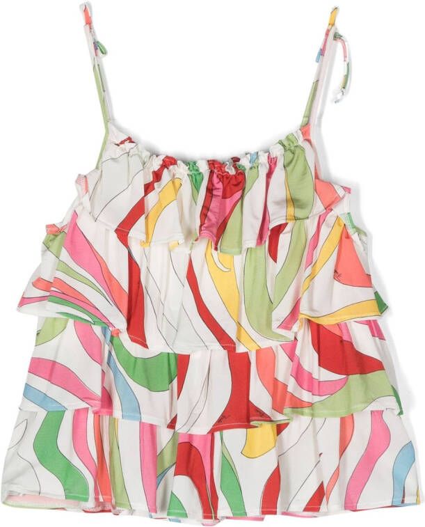 PUCCI Junior Gelaagde blouse Wit