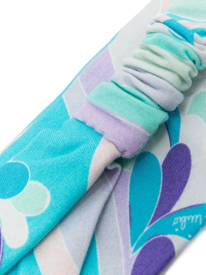 PUCCI Junior Haarband met abstracte print Blauw