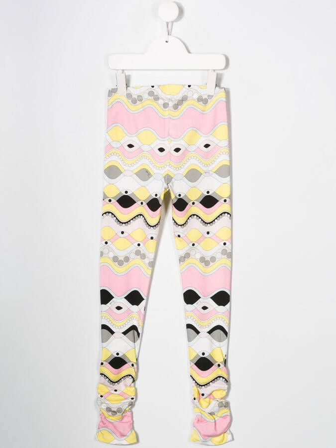 PUCCI Junior Legging met print Wit
