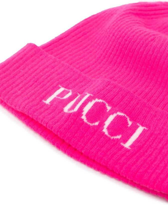 PUCCI Junior Intarsia muts Roze