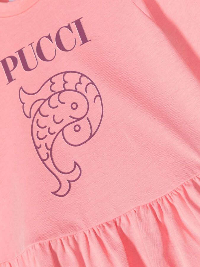 PUCCI Junior Jurk met logoprint Roze