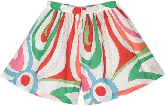 PUCCI Junior Shorts met grafische print Wit