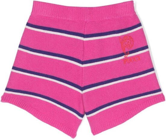 PUCCI Junior Gestreepte shorts Roze