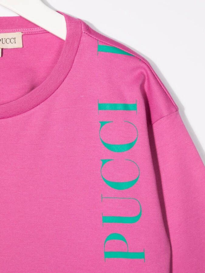 PUCCI Junior T-shirt met logoprint Roze