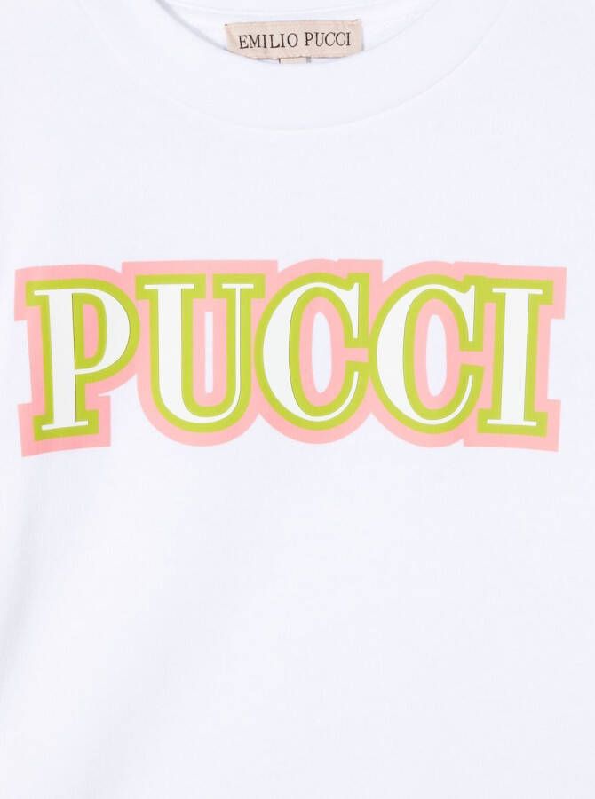 PUCCI Junior T-shirt met logoprint Wit