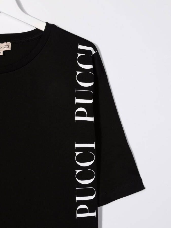 PUCCI Junior T-shirt met ronde hals Zwart