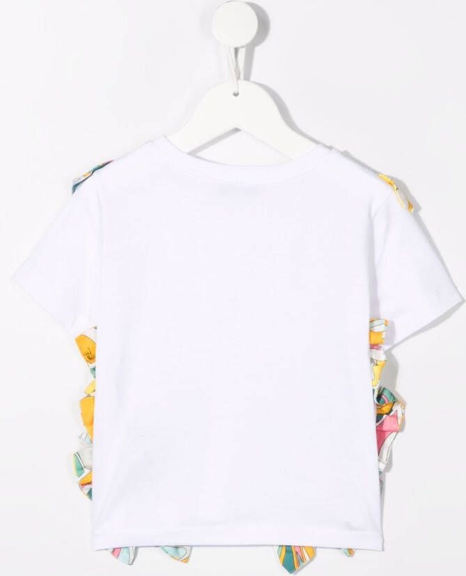 PUCCI Junior T-shirt met ruches Wit