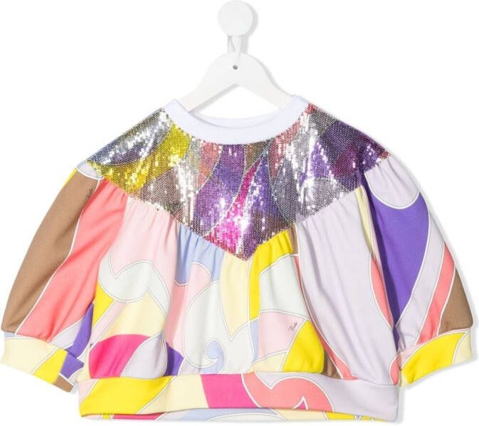 PUCCI Junior Top met pailletten Roze