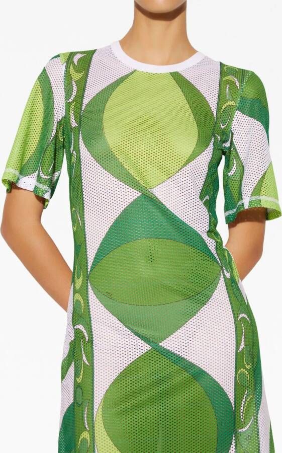 PUCCI Mini-jurk met pofmouwen Groen