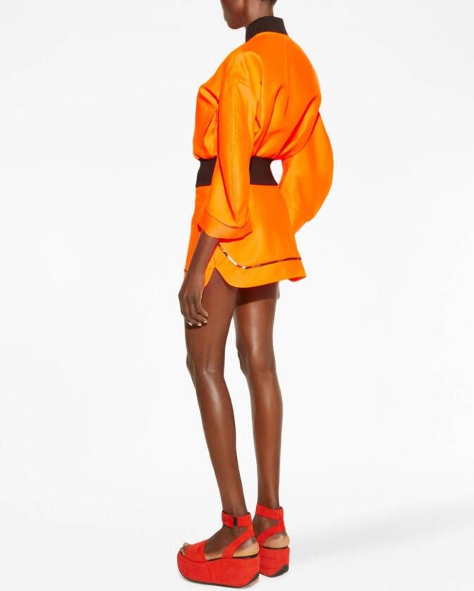 PUCCI Mini-rok met gewelfde afwerking Oranje