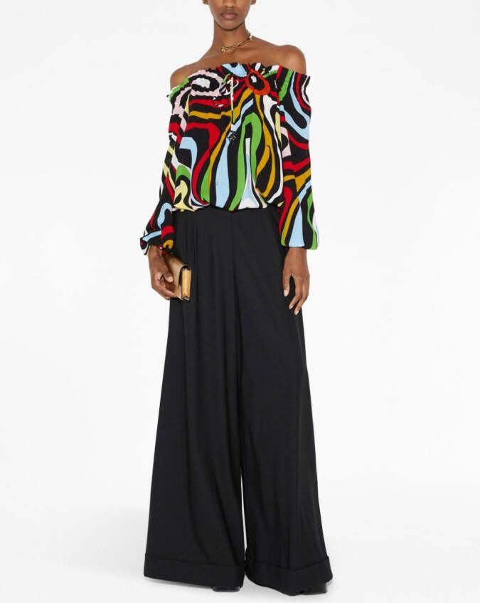 PUCCI Off-shoulder blouse Zwart