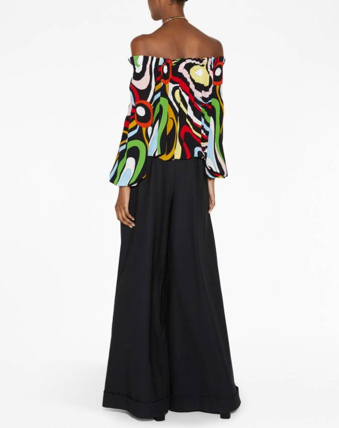 PUCCI Off-shoulder blouse Zwart