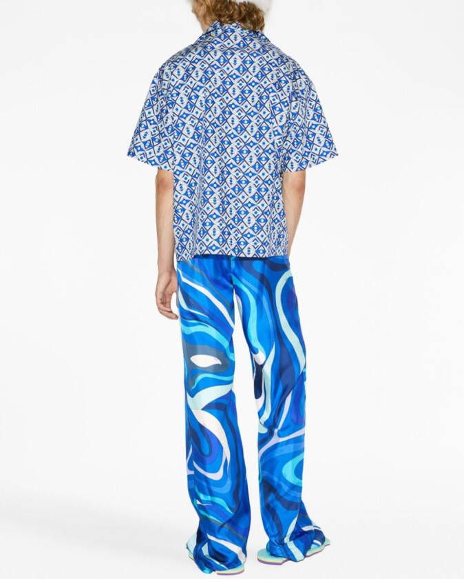 PUCCI Shirt met geometrische print Blauw