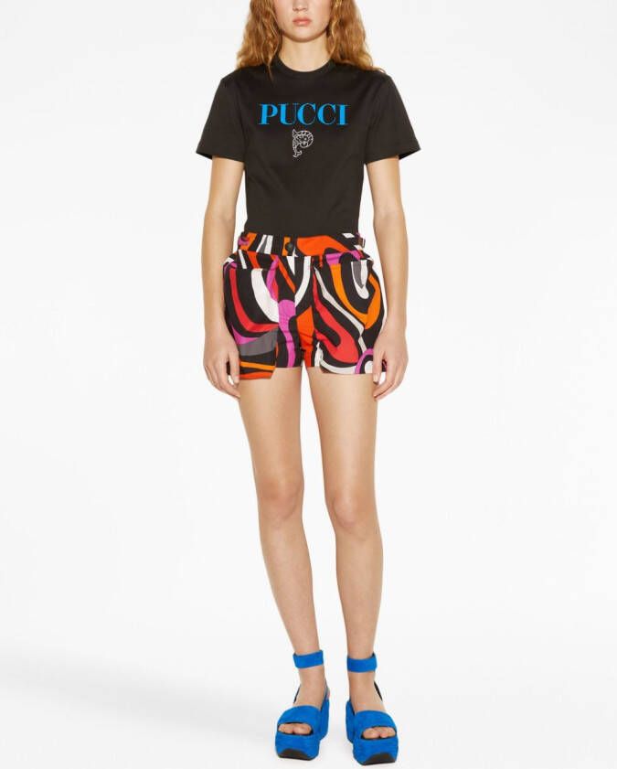 PUCCI Shorts met print Zwart