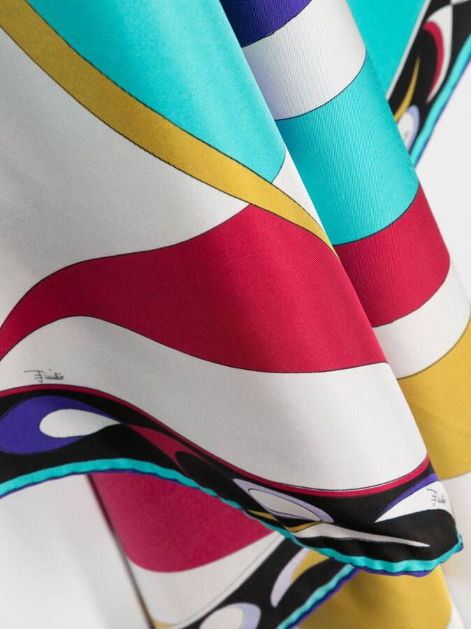 PUCCI Sjaal met abstracte print Wit