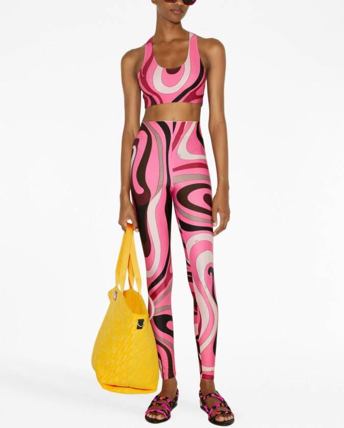 PUCCI Sport-bh met abstracte print Roze