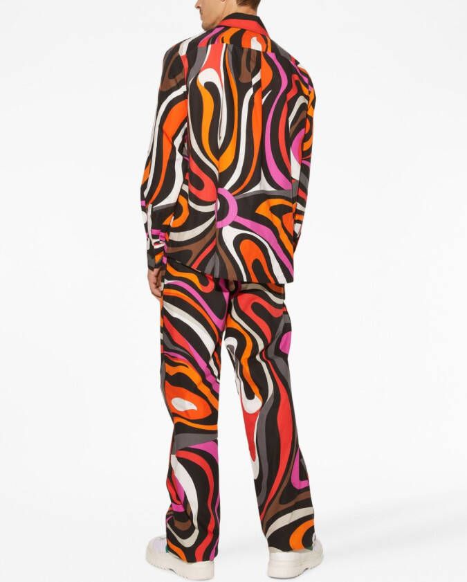 PUCCI T-shirt met abstracte print Zwart