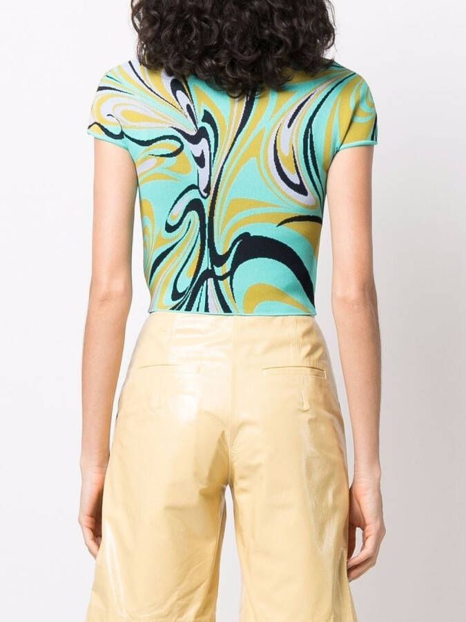 PUCCI T-shirt met print Groen
