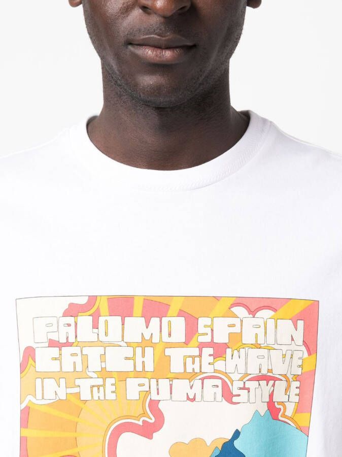 PUMA T-shirt met tekst Wit