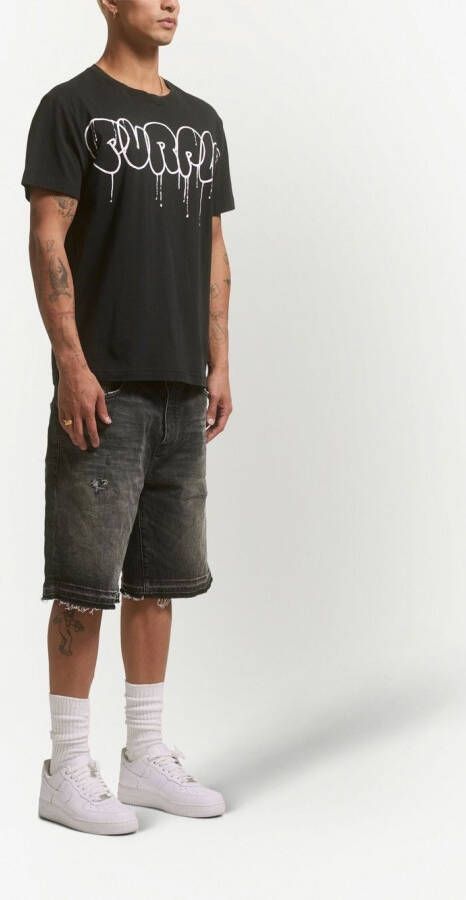 Purple Brand Denim shorts Zwart
