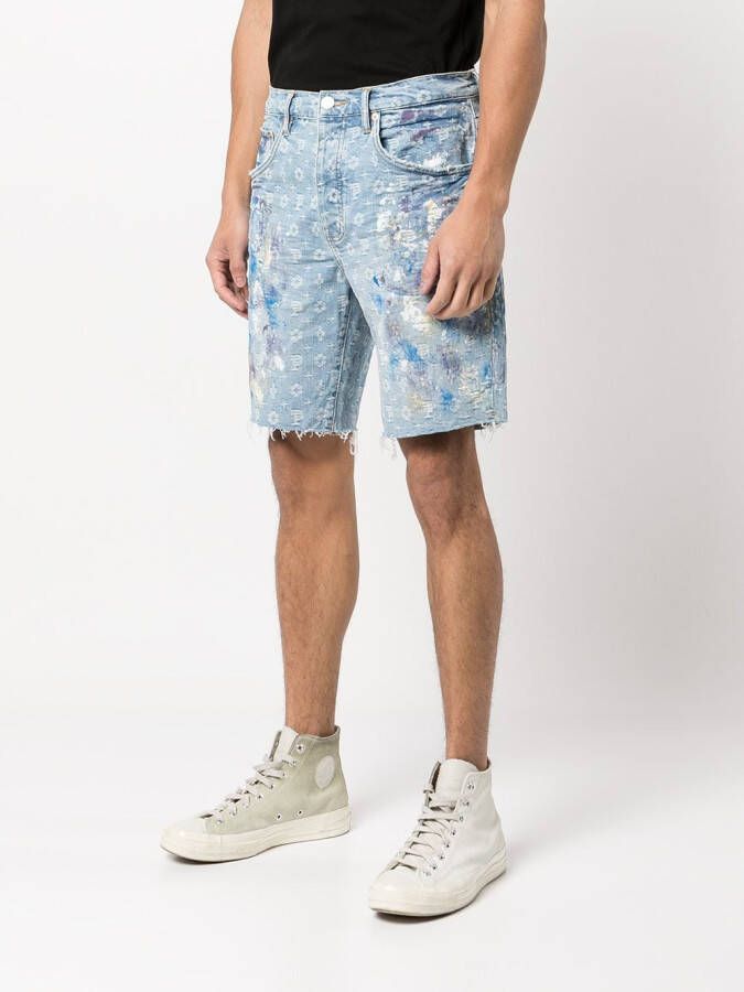 Purple Brand Denim shorts Blauw