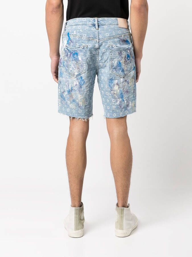 Purple Brand Denim shorts Blauw