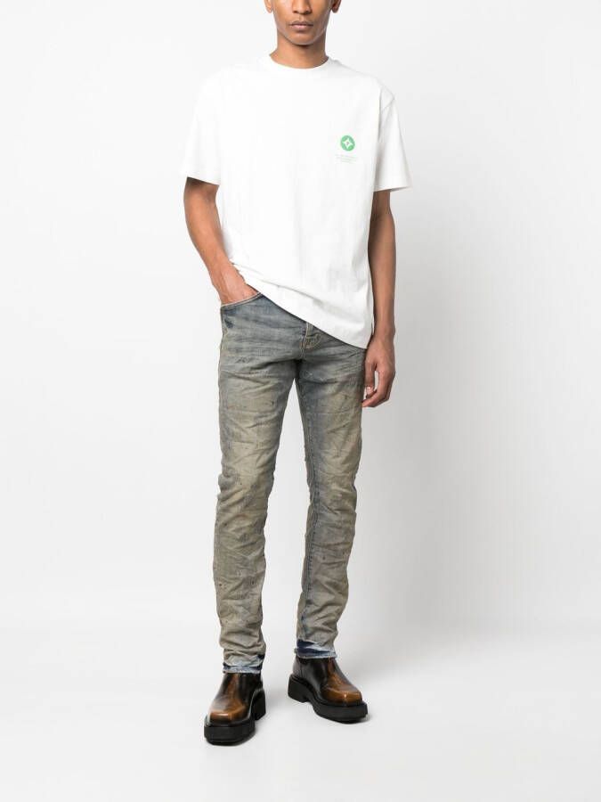 Purple Brand Gerafelde jeans Blauw