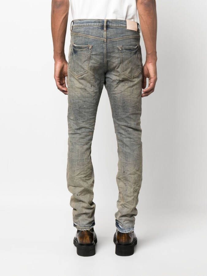 Purple Brand Gerafelde jeans Blauw