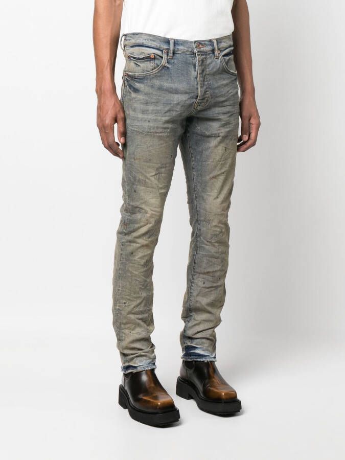 Purple Brand Gerafelde jeans Blauw