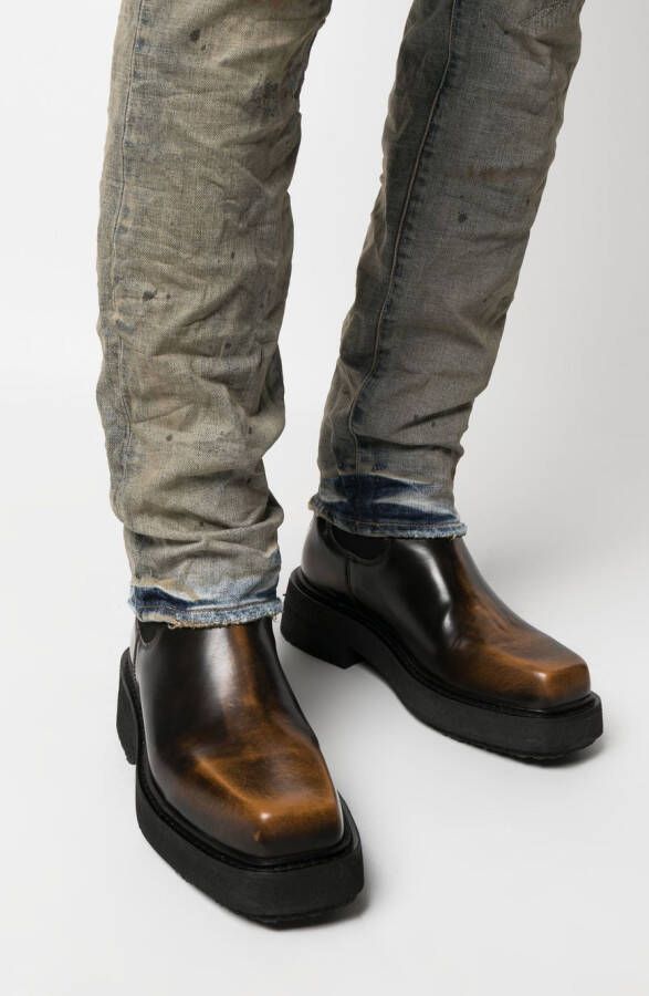 Purple Brand Gerafelde jeans Blauw