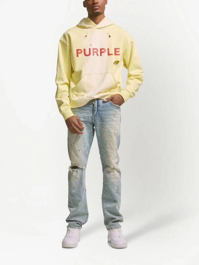 Purple Brand French Terry PO hoodie Geel