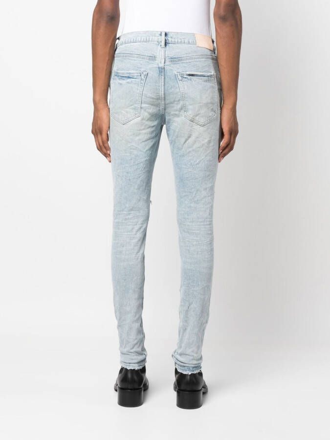 Purple Brand Gescheurde jeans Blauw