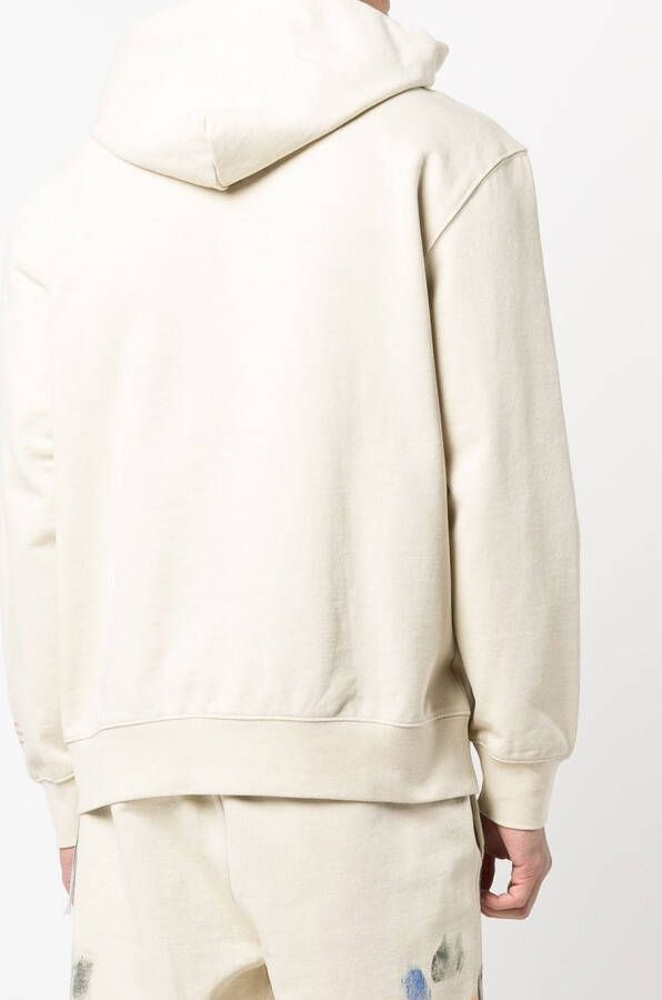 Purple Brand Hoodie met logoprint Beige