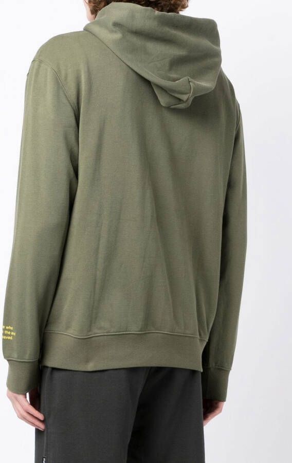 Purple Brand Hoodie met logoprint Groen