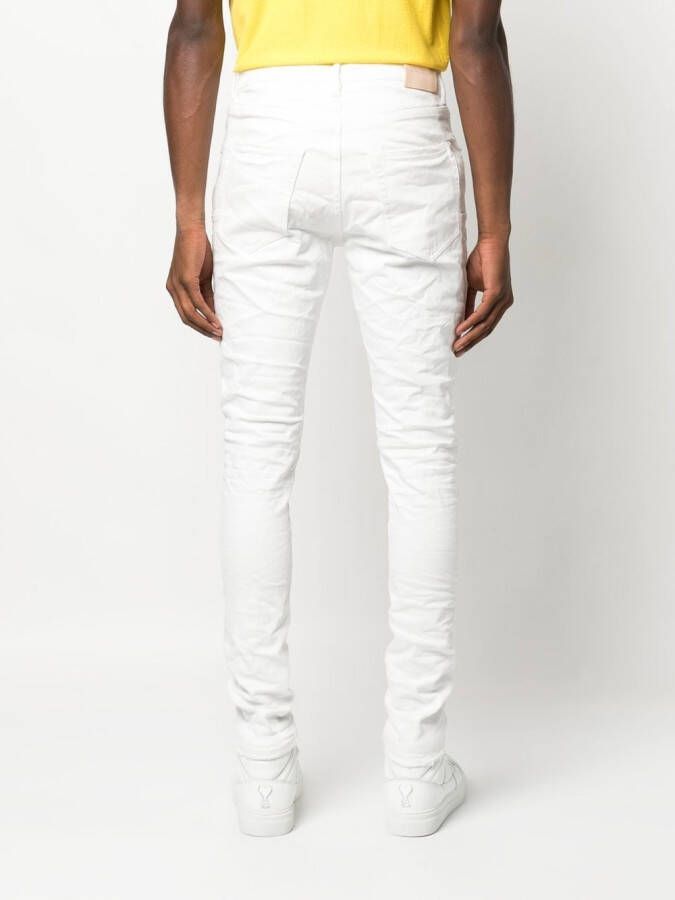 Purple Brand Jeans met logopatch Wit