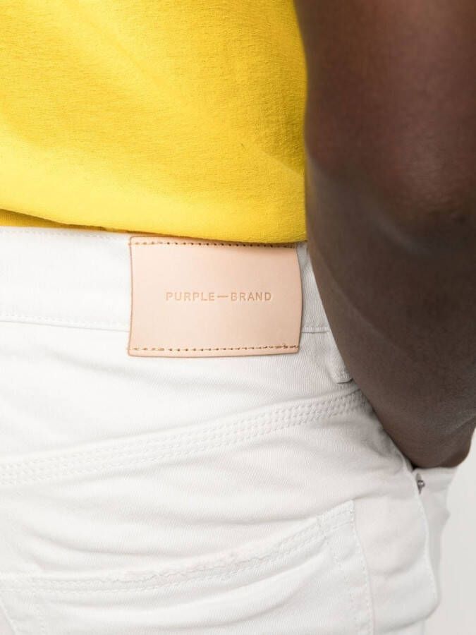 Purple Brand Jeans met logopatch Wit