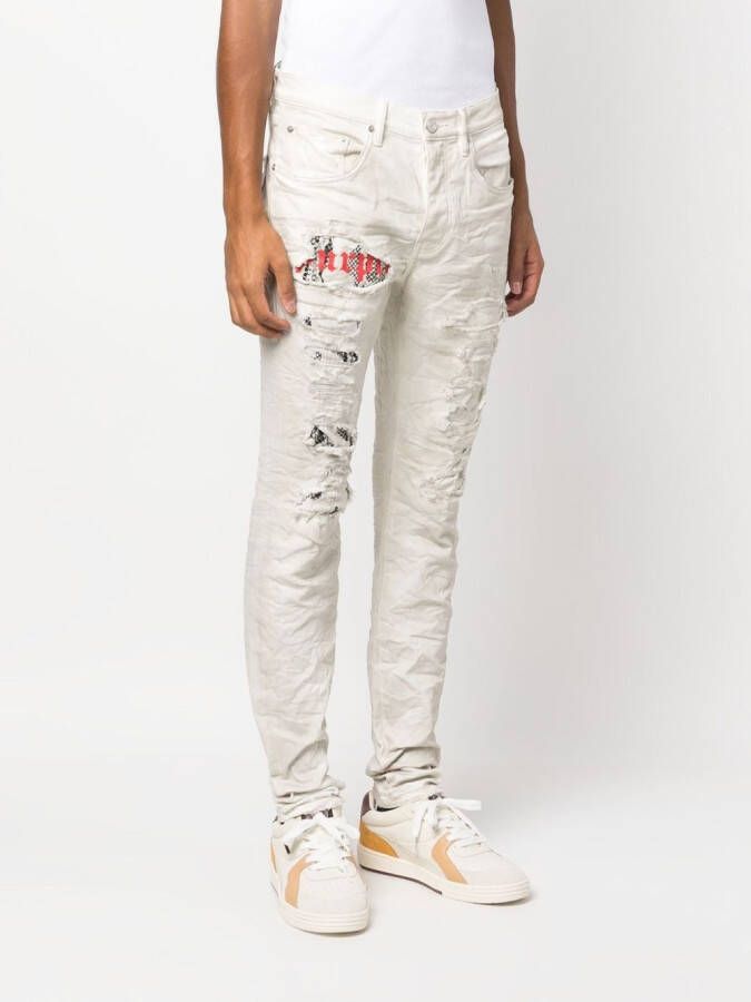 Purple Brand Jeans met toelopende pijpen Wit