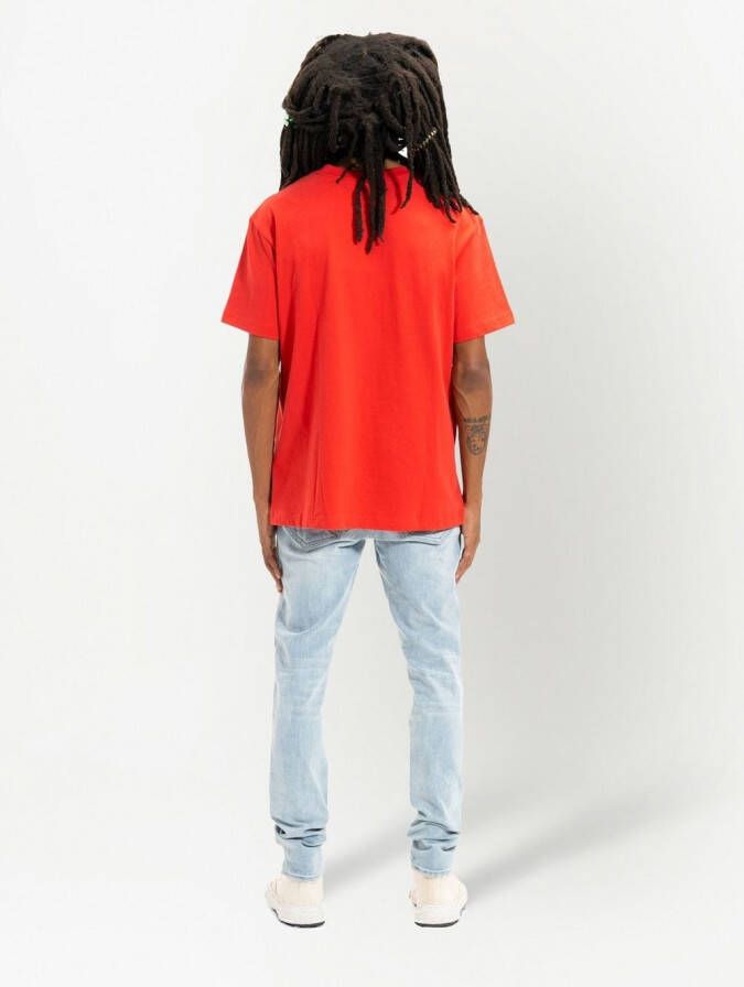 Purple Brand Katoenen T-shirt Oranje