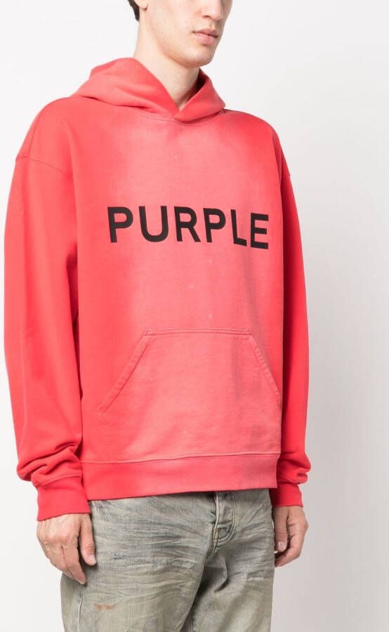 Purple Brand Hoodie met logoprint Rood