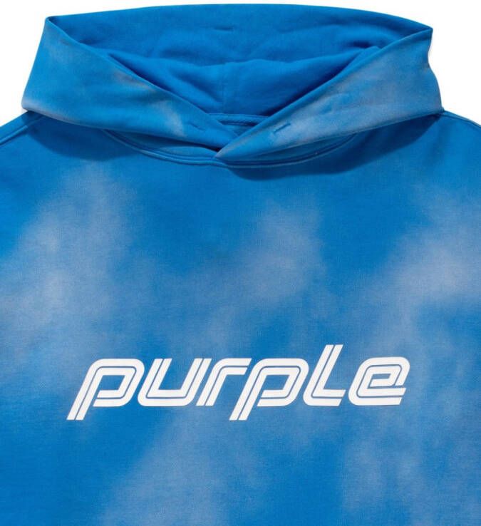 Purple Brand P410 Franse badstof hoodie Blauw