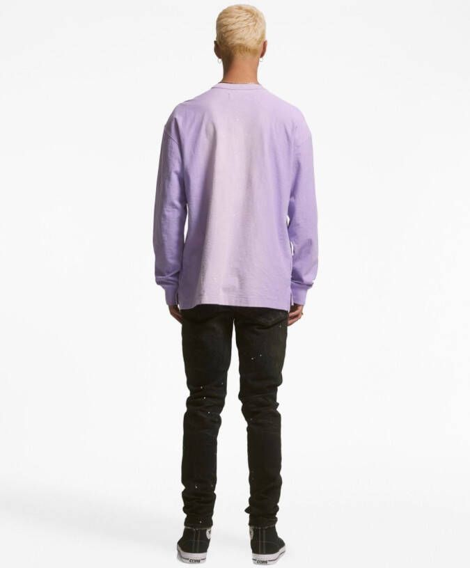 Purple Brand Jeans met verfspetters Zwart