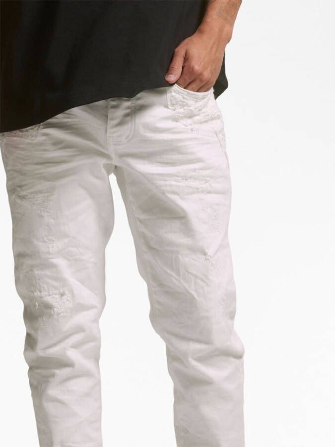 Purple Brand Jeans met gewatteerde zakken Wit