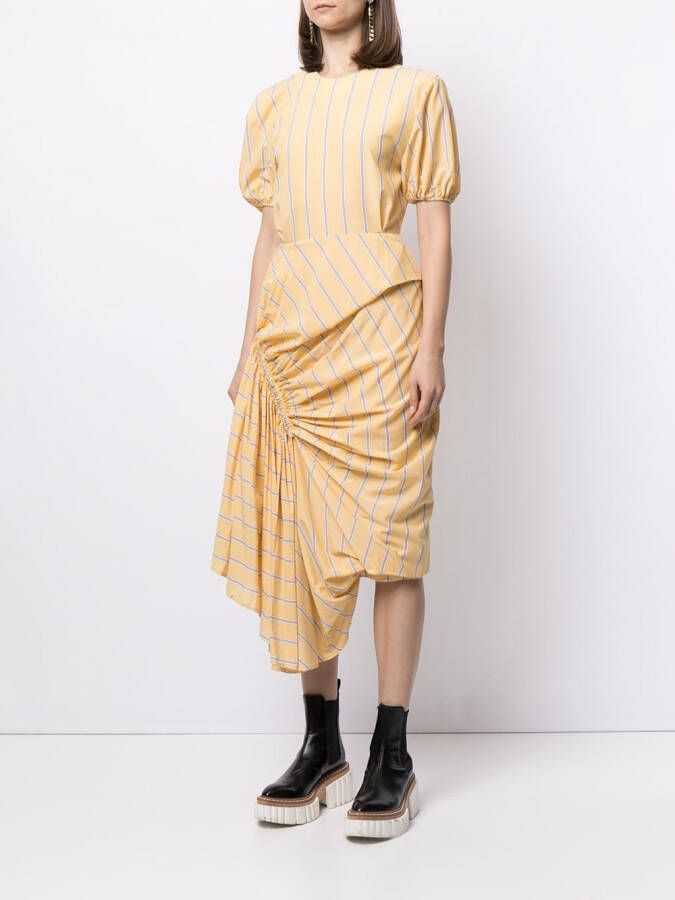 pushBUTTON Asymmetrische jurk Geel