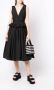 PushBUTTON Midi-jurk met V-hals Zwart - Thumbnail 2