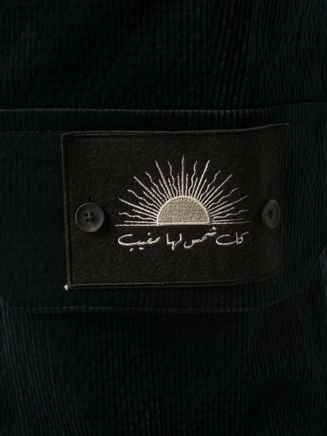Qasimi Broek met logopatch Blauw