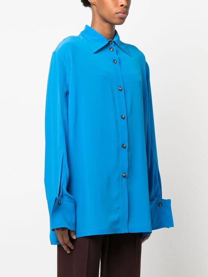 QUIRA Zijden blouse Blauw