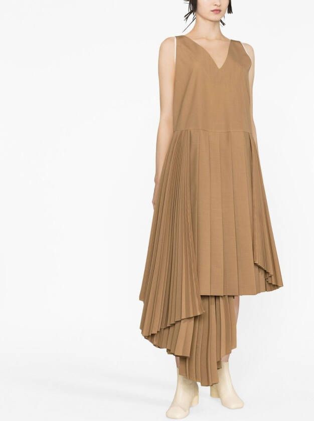 QUIRA Mouwloze jurk Beige